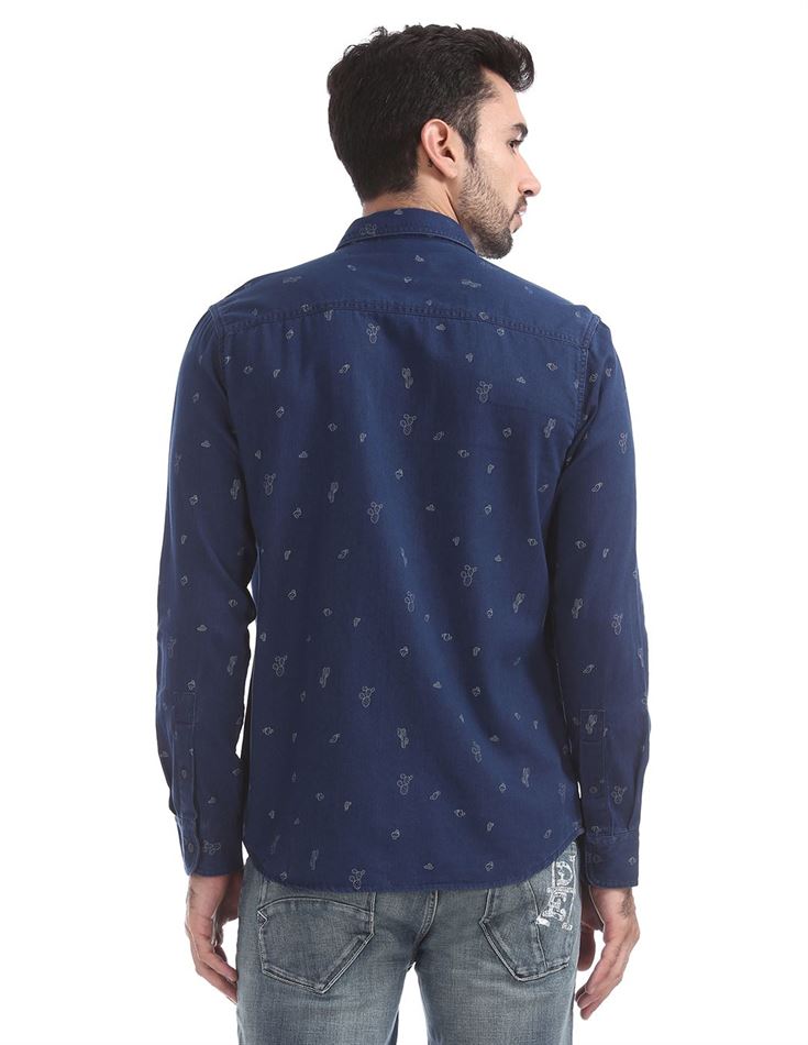 Ed Hardy Men Casual Wear Printed Shirt